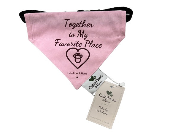 Together Is My Favorite Place dog bandana - Pink