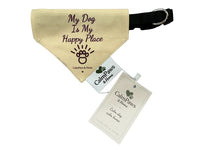 My Dog Is My Happy Place dog bandana - Off-White