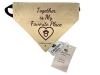 Together Is My Favorite Place dog bandana - Off-White