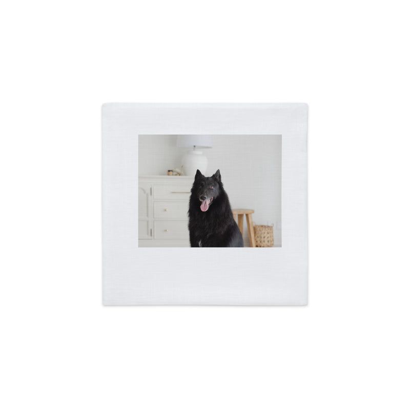 Custom pet photo pillow cover