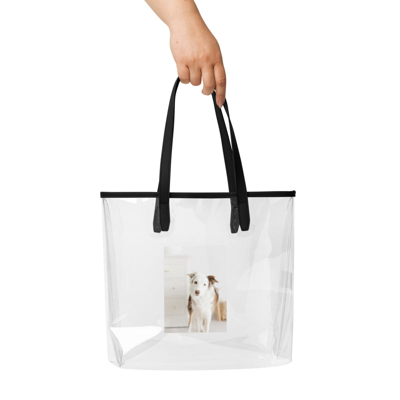 Custom pet photo clear tote bag - view 2